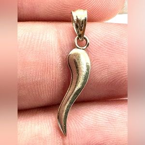 10K Gold Italian Horn Pendant